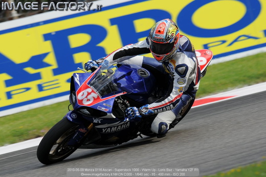 2010-05-09 Monza 0116 Ascari - Superstock 1000 - Warm Up - Loris Baz - Yamaha YZF R1